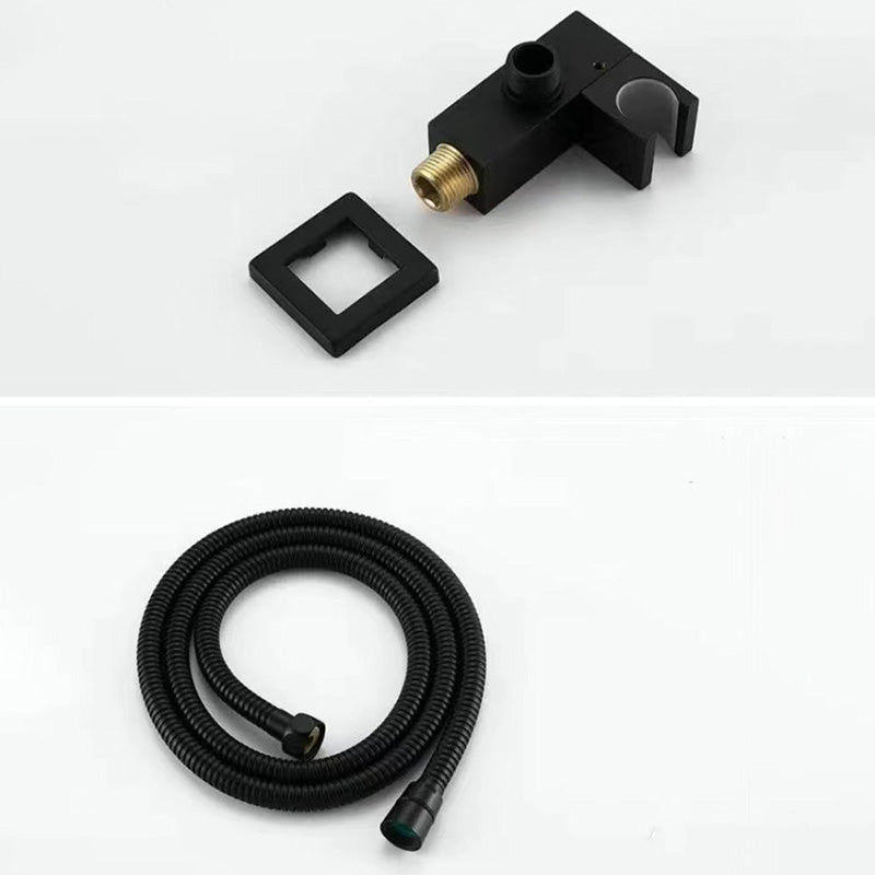 Modern Brass Faucet Swivel 1-Handle and 4-Hole Wall Mounted Tub Spout Trim