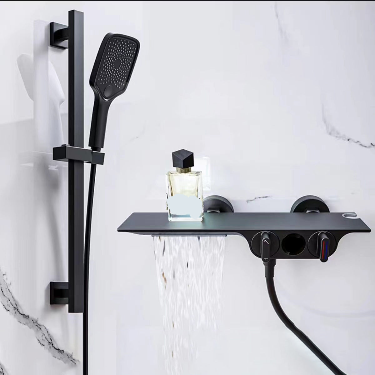 Modern Faucets Copper 2-Handle and 4-Hole Wall Mounted Bath Faucet Trim