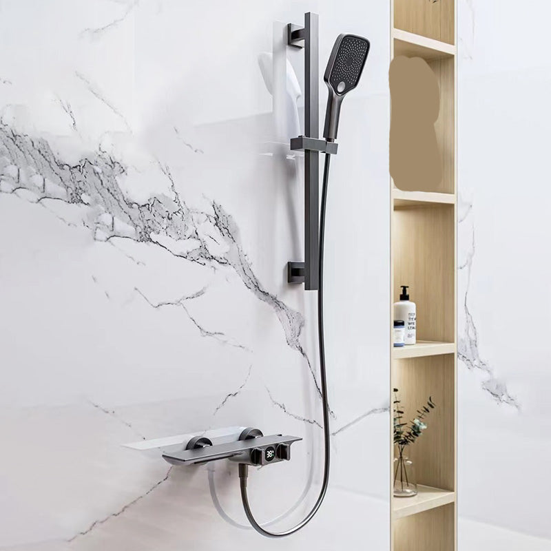 Modern Faucets Copper 2-Handle and 4-Hole Wall Mounted Bath Faucet Trim