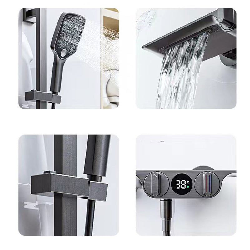 Modern Faucets Copper 2-Handle and 4-Hole Wall Mounted Bath Faucet Trim
