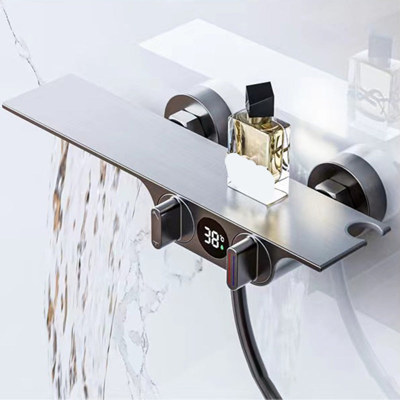 Modern Faucets Copper 2-Handle and 4-Hole Wall Mounted Bath Faucet Trim