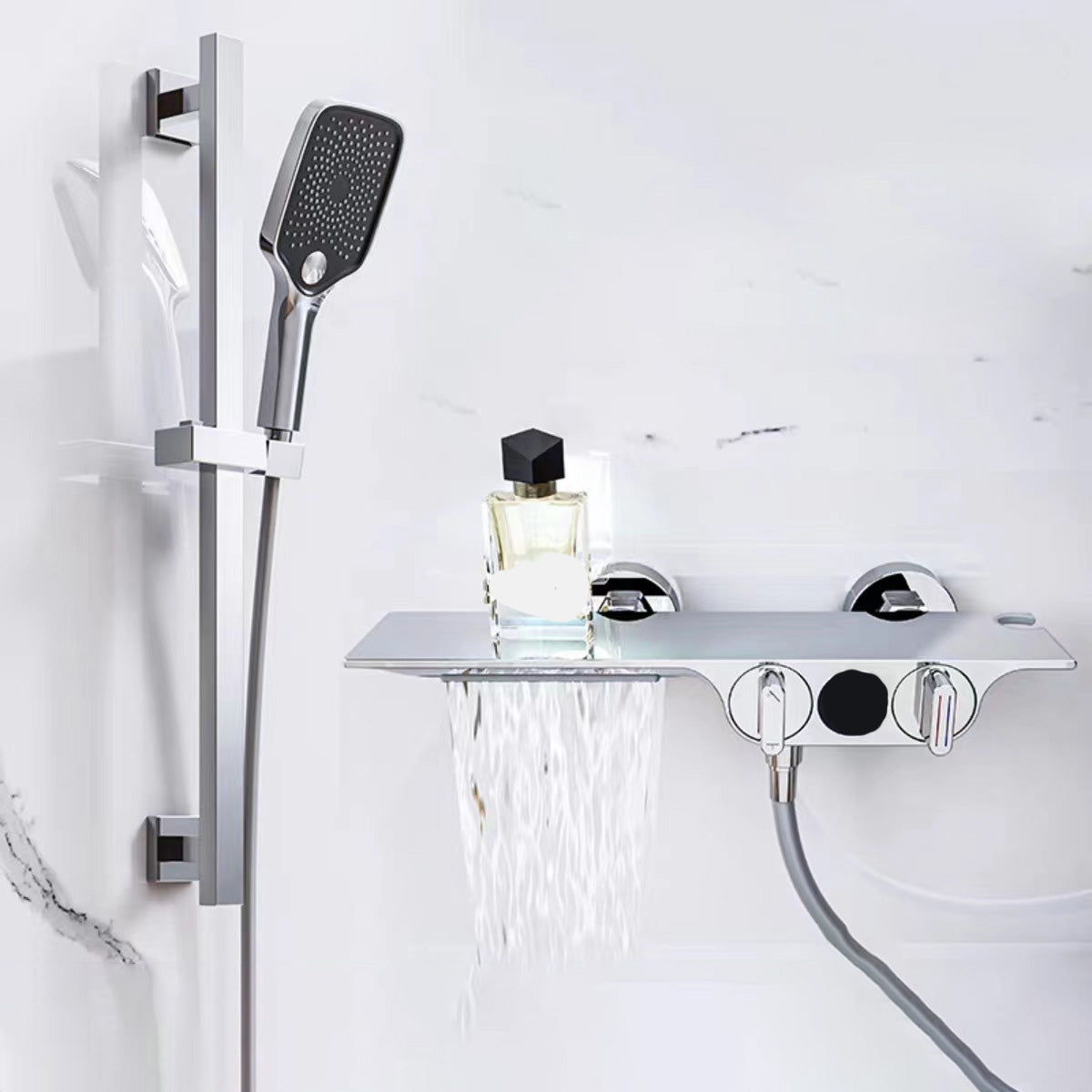 Modern Faucets Copper 2-Handle and 4-Hole Wall Mounted Bath Faucet Trim
