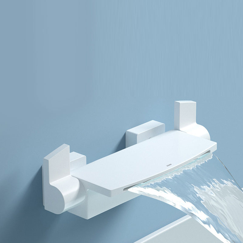 Modern Bathtub Faucet Copper Low Arc Wall Mounted Bathroom Faucet