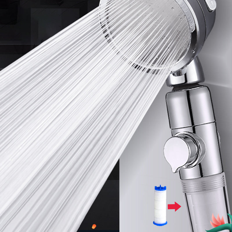 Modern Handheld Shower Head Sliver Round Standard Shower Heads