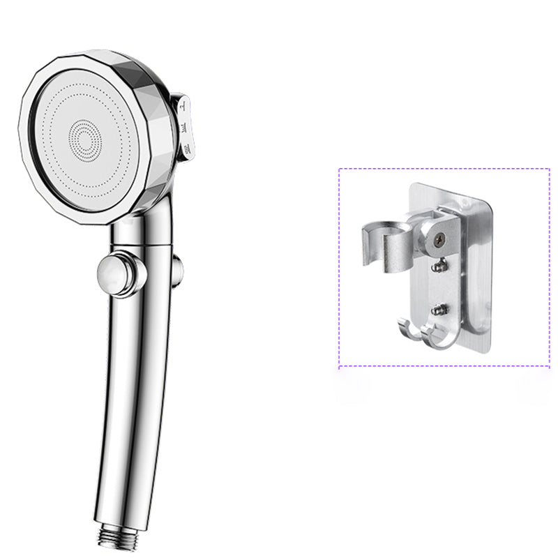 Modern Handheld Shower Head Sliver Round Standard Shower Heads