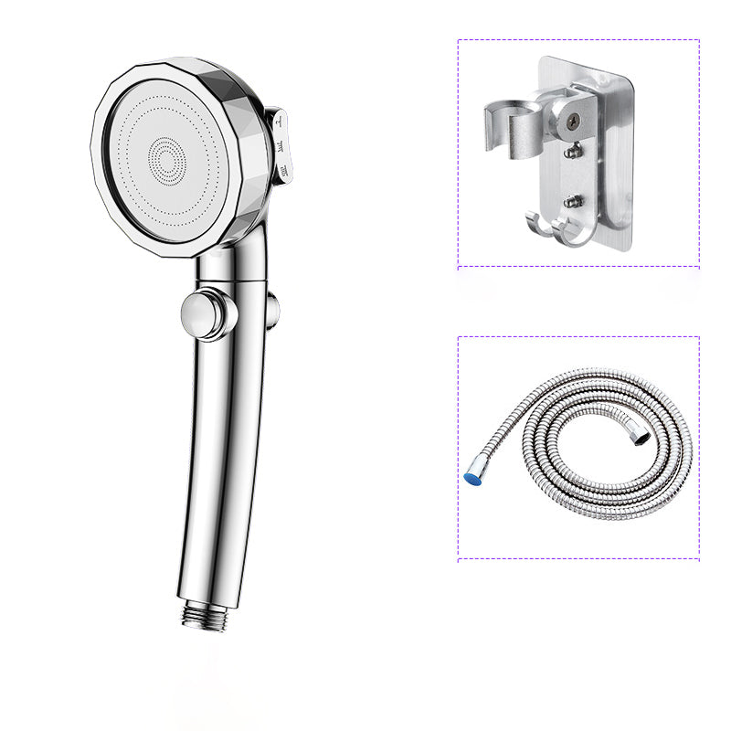 Modern Handheld Shower Head Sliver Round Standard Shower Heads