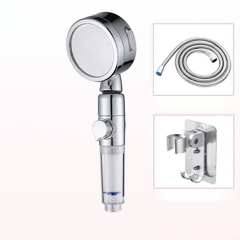 Modern Handheld Shower Head Sliver Round Standard Shower Heads