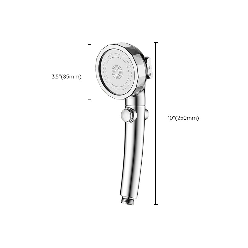 Modern Handheld Shower Head Sliver Round Standard Shower Heads