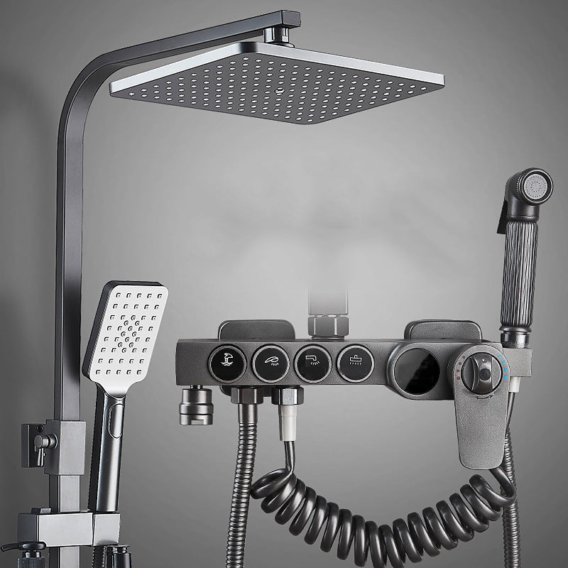 Adjustable Spray Pattern Shower Combo Metal Shower Faucet  Arm Shower Head