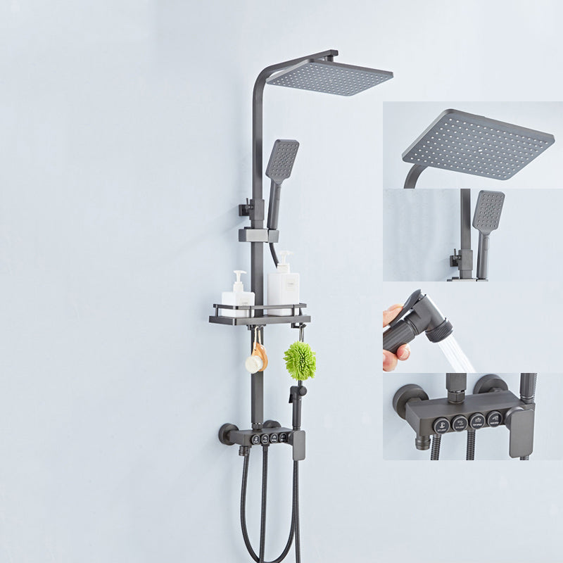 Adjustable Spray Pattern Shower Combo Metal Shower Faucet  Arm Shower Head