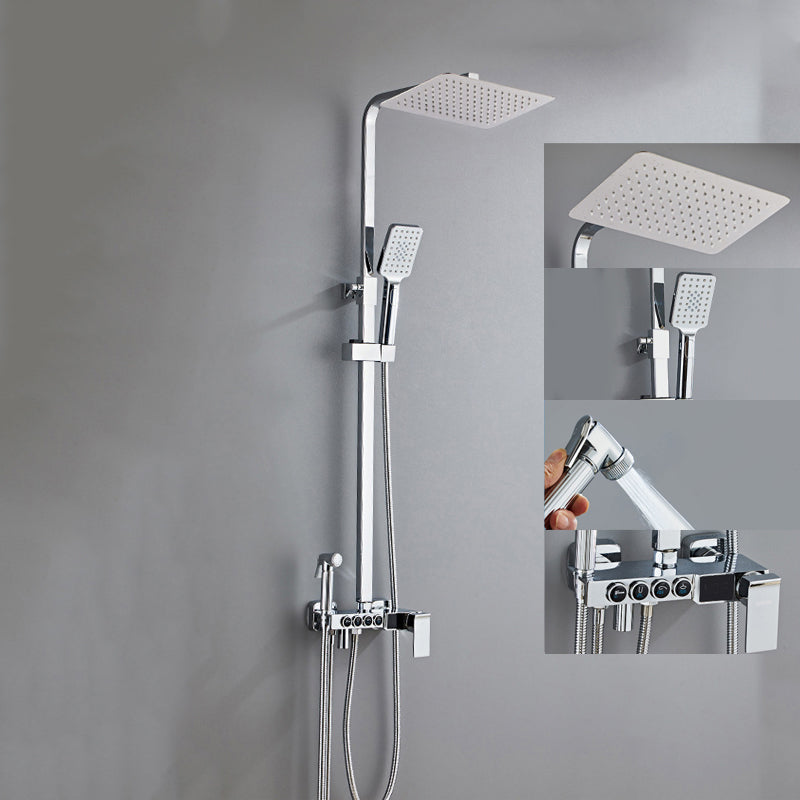 Adjustable Spray Pattern Shower Combo Metal Shower Faucet  Arm Shower Head