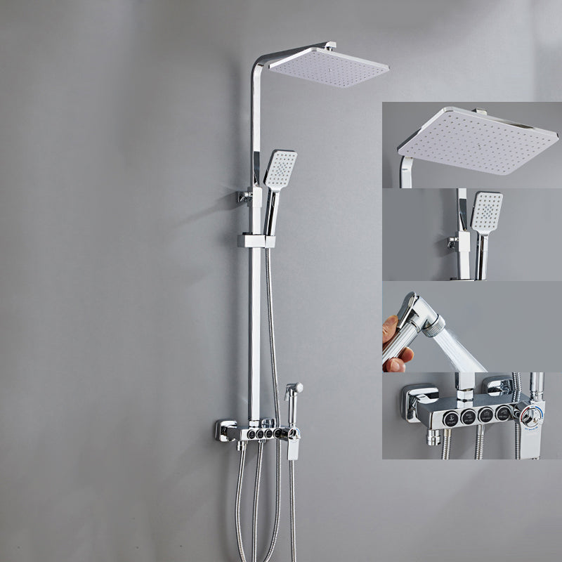 Adjustable Spray Pattern Shower Combo Metal Shower Faucet  Arm Shower Head
