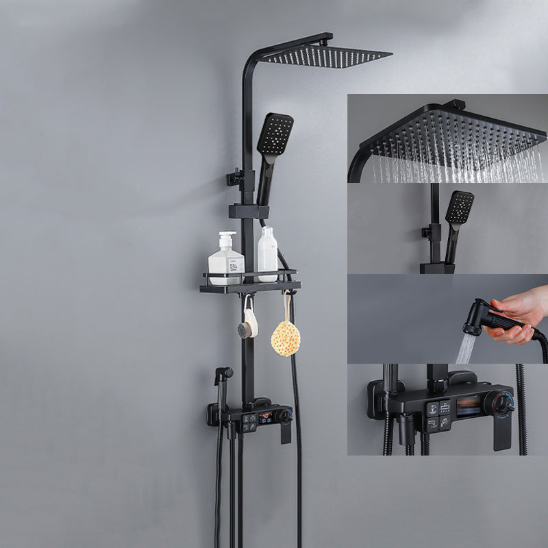 Modern Style Shower System Handle Lever Wall Mounted Copper Shower System