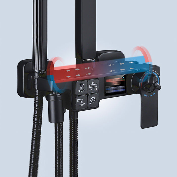 Modern Style Shower System Handle Lever Wall Mounted Copper Shower System