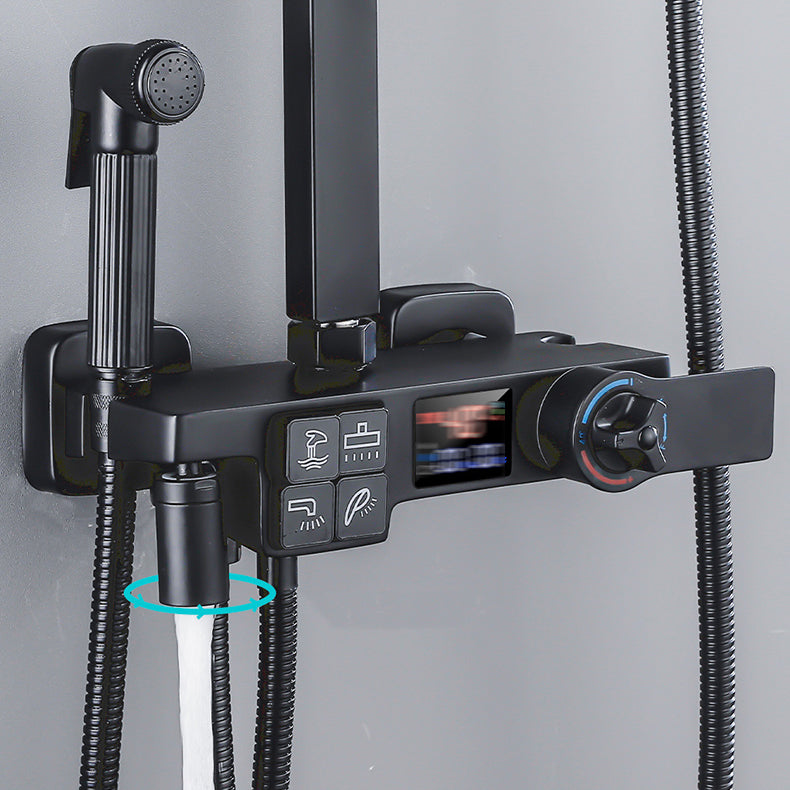 Modern Style Shower System Handle Lever Wall Mounted Copper Shower System