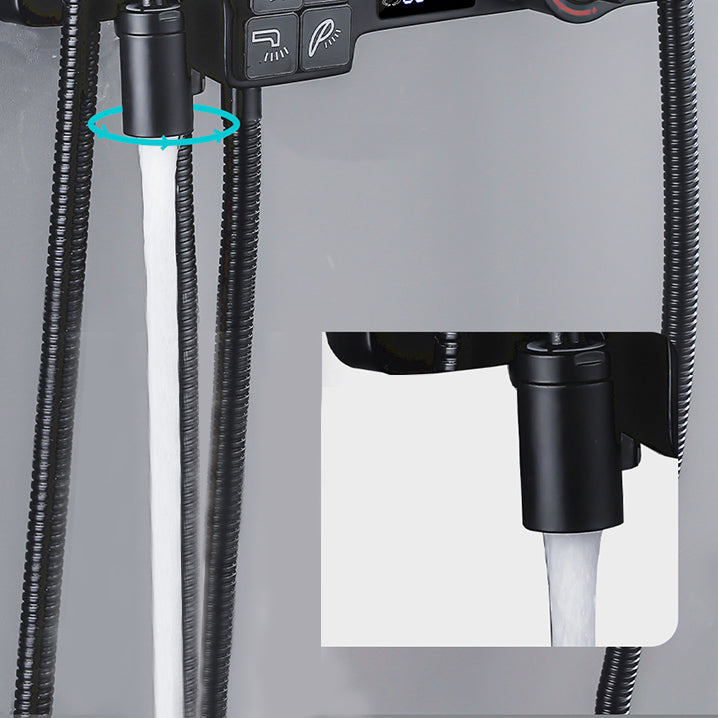 Modern Style Shower System Handle Lever Wall Mounted Copper Shower System