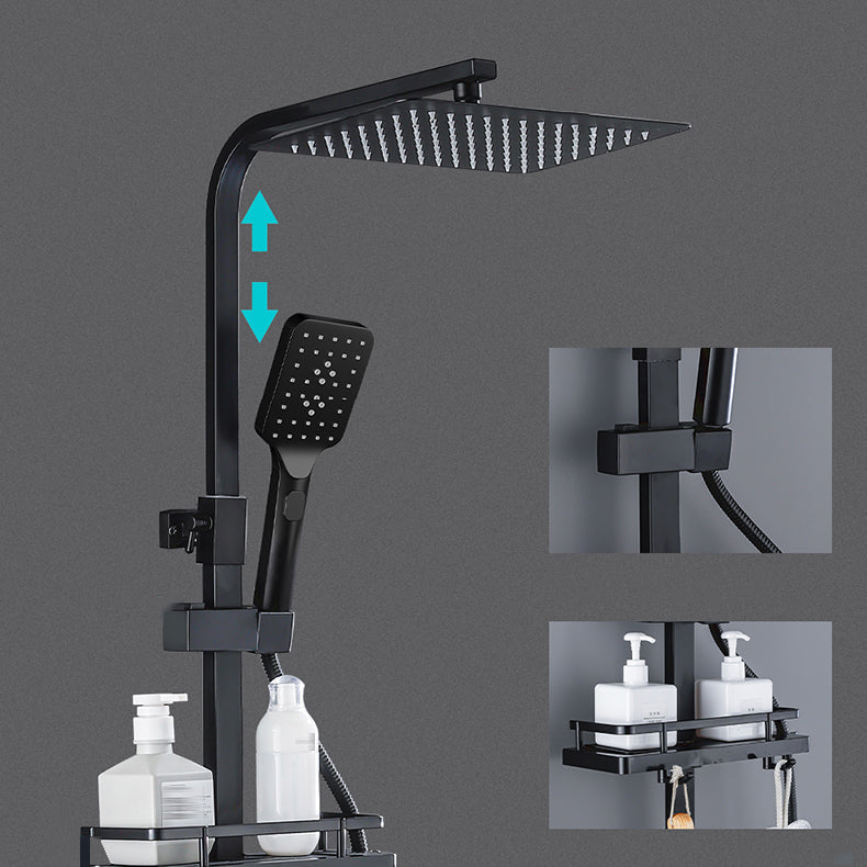 Modern Style Shower System Handle Lever Wall Mounted Copper Shower System