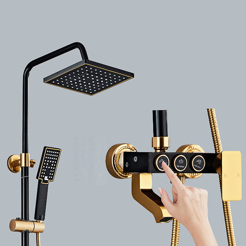 Modern Adjustable Swivel Shower Metal Shower Head Shower Faucet on Wall