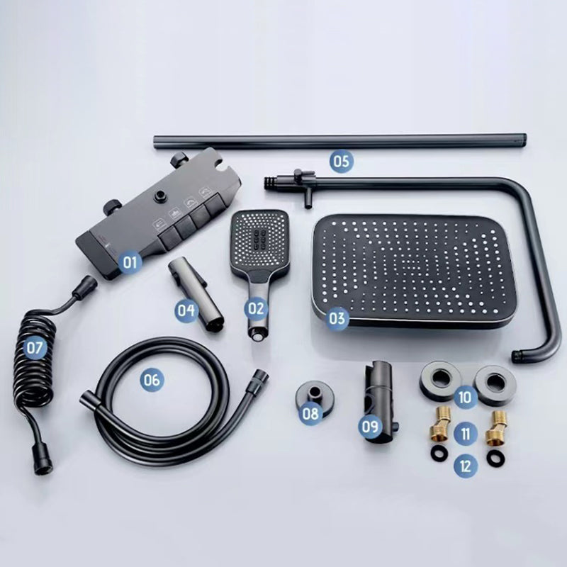 Modern Adjustable Swivel Shower Metal Shower Head Shower Faucet on Wall