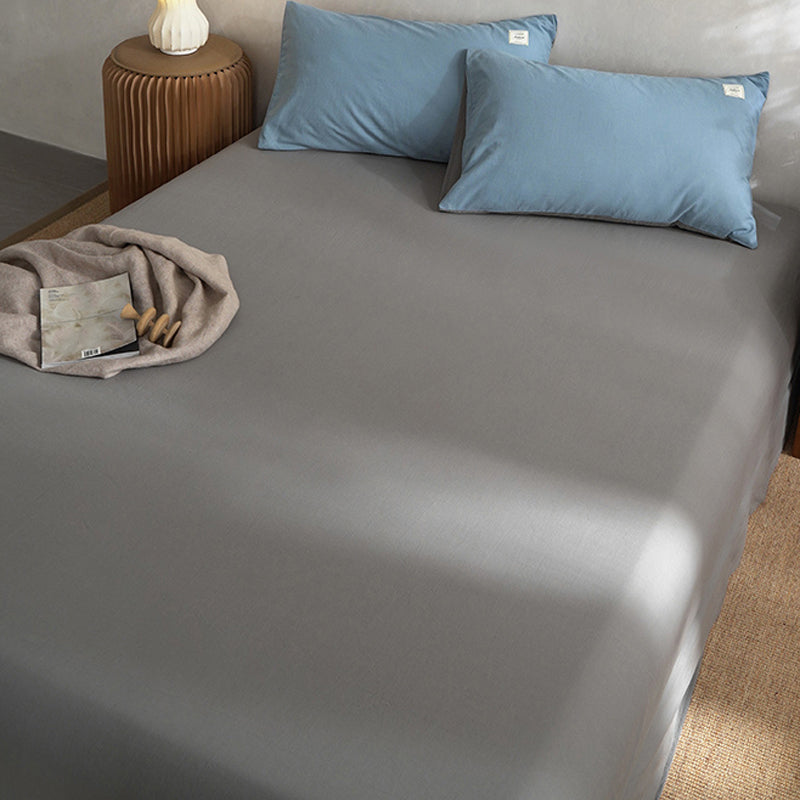 Whole Colored Bed Sheet Cotton Non-Pilling Fade Resistant Sheet Set