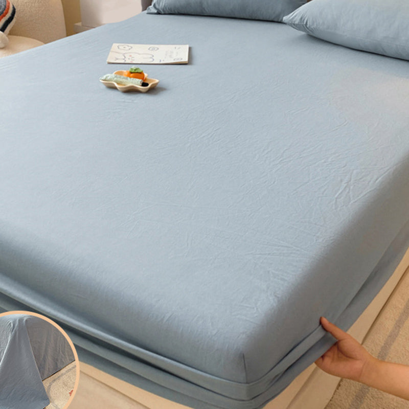 Plain Fitted Sheet Cotton Fade Resistant Breathable Fitted Sheet Set