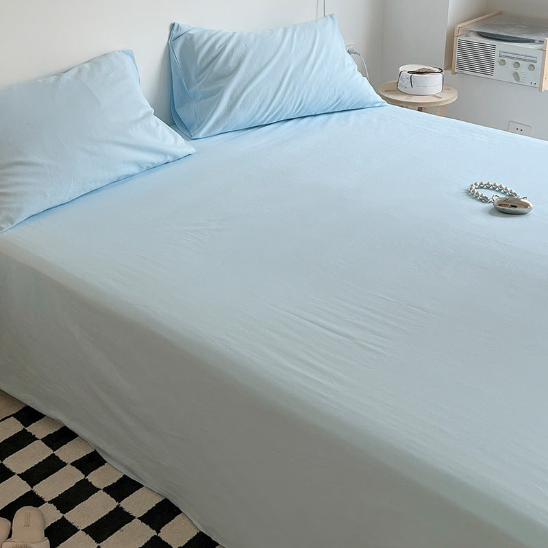 Solid Color Bed Sheet Set Standard Deep Pocket Sheet 1 and 3 Piece