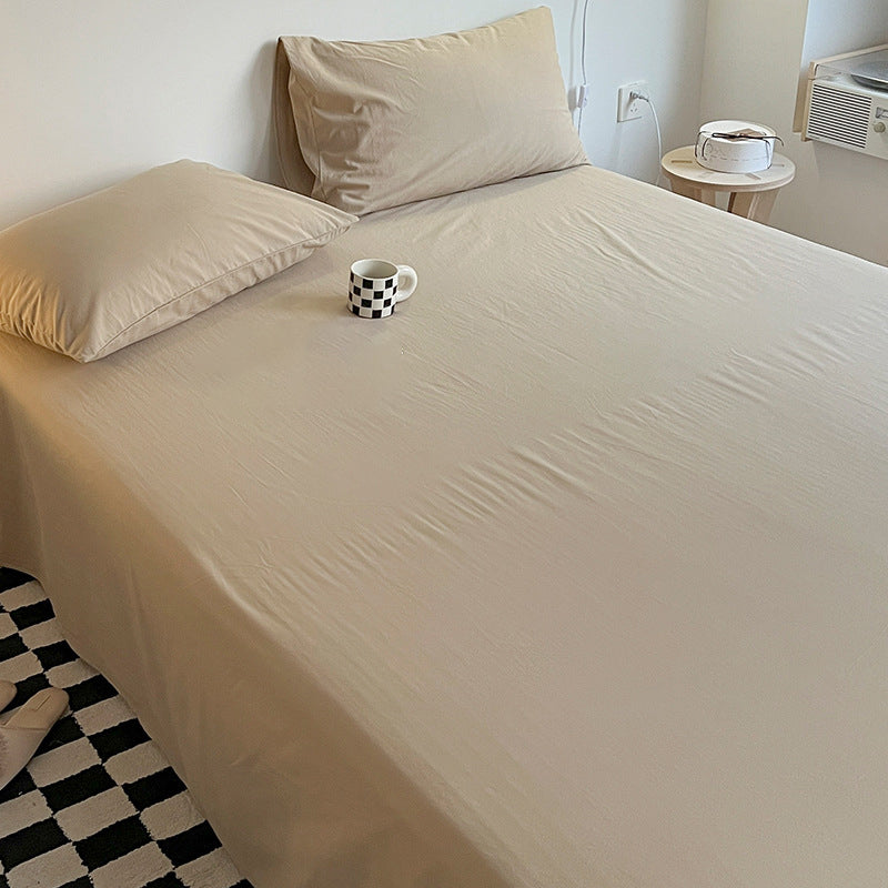 Solid Color Bed Sheet Set Standard Deep Pocket Sheet 1 and 3 Piece