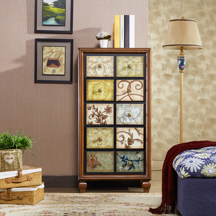 Traditional Storage Chest Solid Wood Storage Chest Dresser with 3/5/6 Drawers