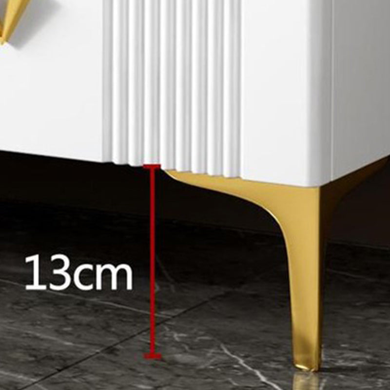 Glam Chest Bedroom Stone 15.7" Wide Chest in White with Drawers