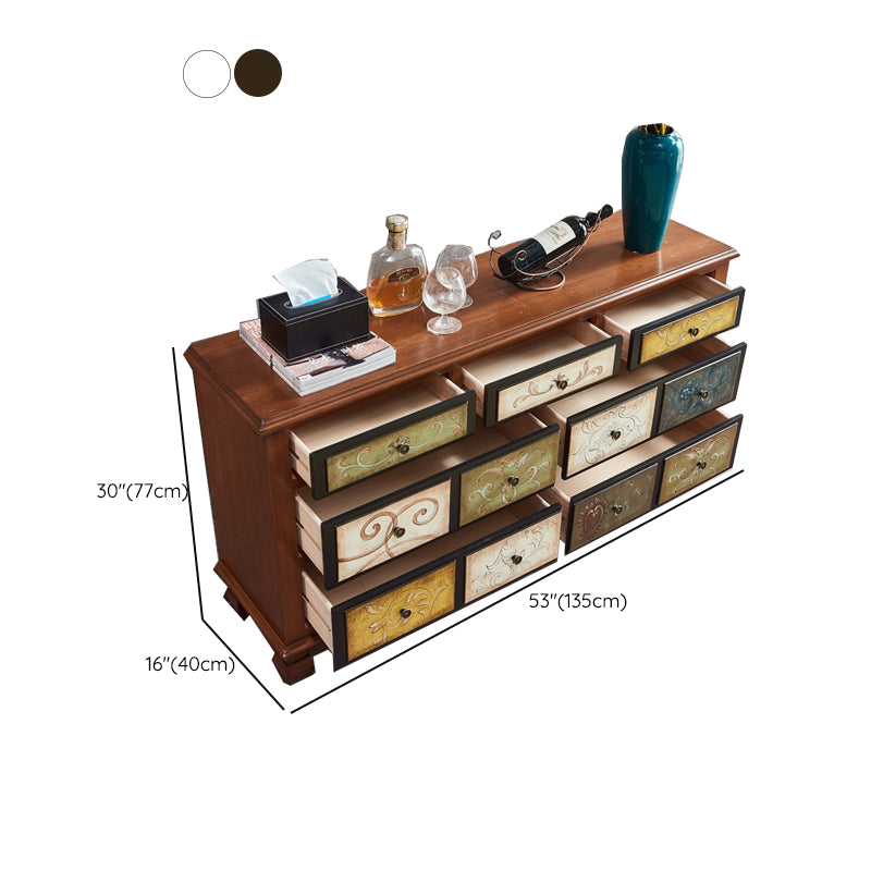 15.6-inch W Traditional Storage Chest Solid Wood Storage Chest Dresser