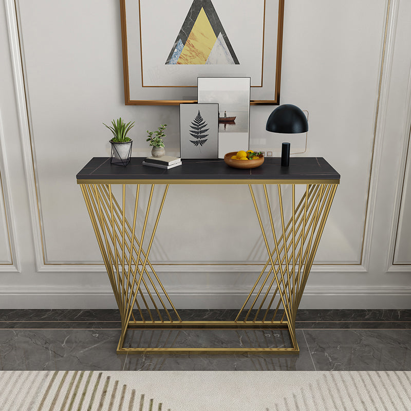 11.81" W Glam Console Accent Table Antique Finish Rectangle Console Sofa Table
