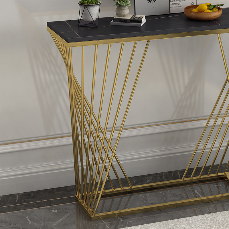 11.81" W Glam Console Accent Table Antique Finish Rectangle Console Sofa Table