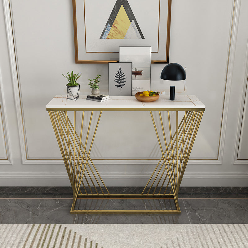 11.81" W Glam Console Accent Table Antique Finish Rectangle Console Sofa Table