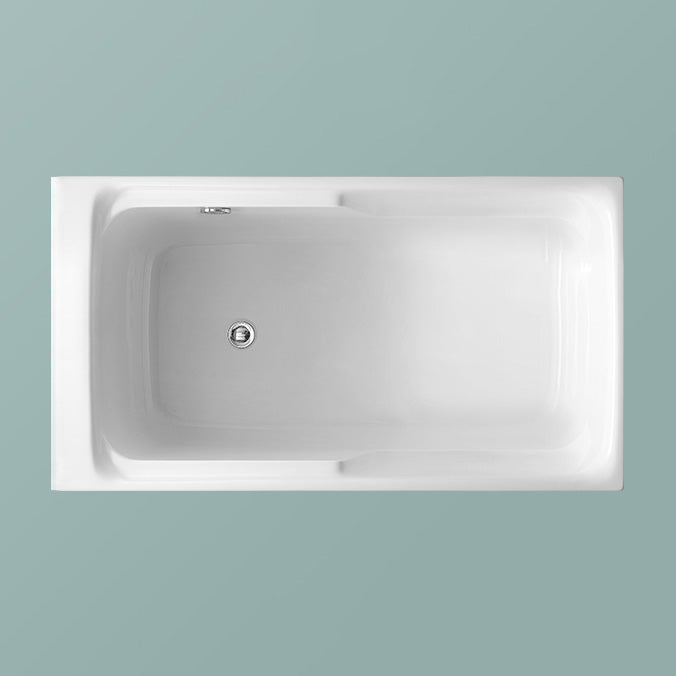 Back to Wall Small Tub Modern Soaking Rectangular Bathroom Bathtub