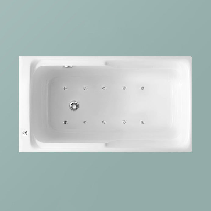 Back to Wall Small Tub Modern Soaking Rectangular Bathroom Bathtub