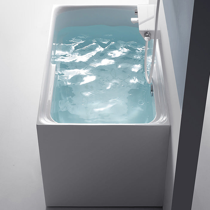 Back to Wall Small Tub Modern Soaking Rectangular Bathroom Bathtub