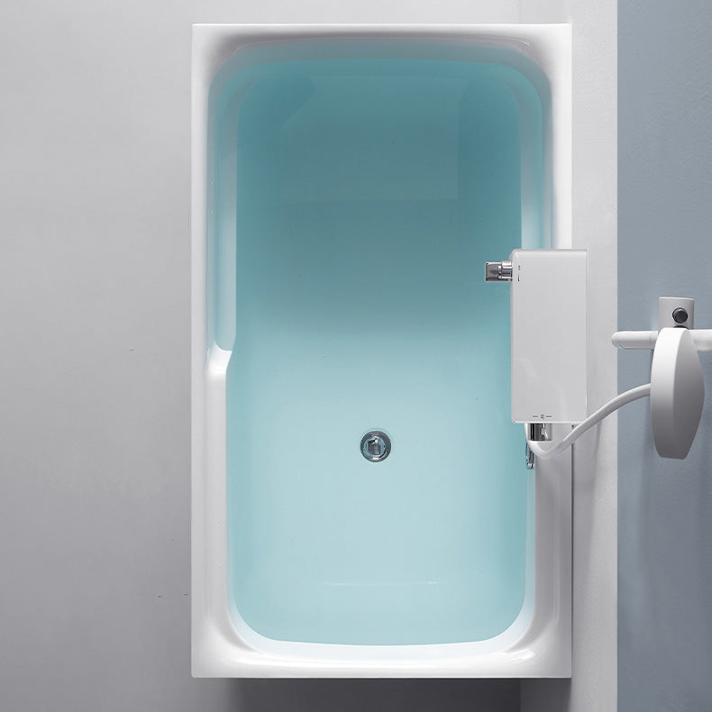 Back to Wall Small Tub Modern Soaking Rectangular Bathroom Bathtub