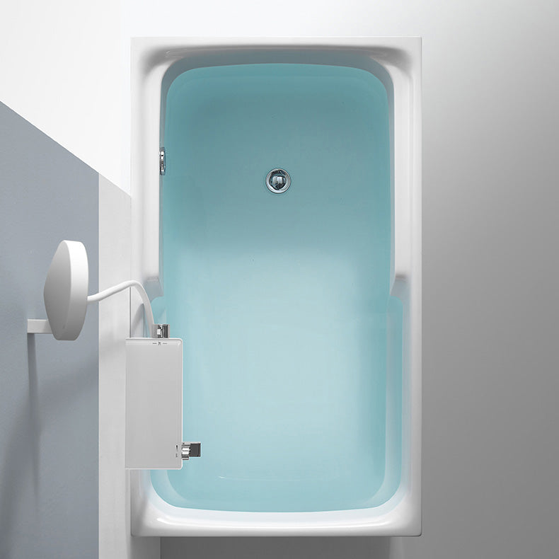Back to Wall Small Tub Modern Soaking Rectangular Bathroom Bathtub