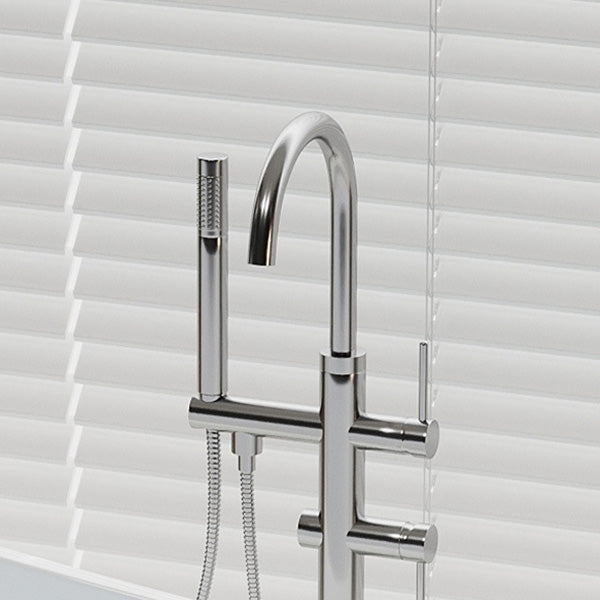 Modern Stand Alone Bathtub with Center Drain Acrylic Bath Tub