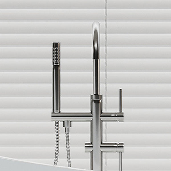 Modern Stand Alone Bathtub with Center Drain Acrylic Bath Tub