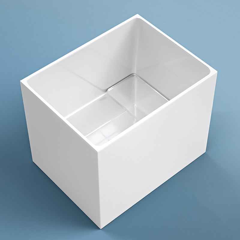 Modern Corner White Bathtub Acrylic Back to Wall with Drain Bath Tub