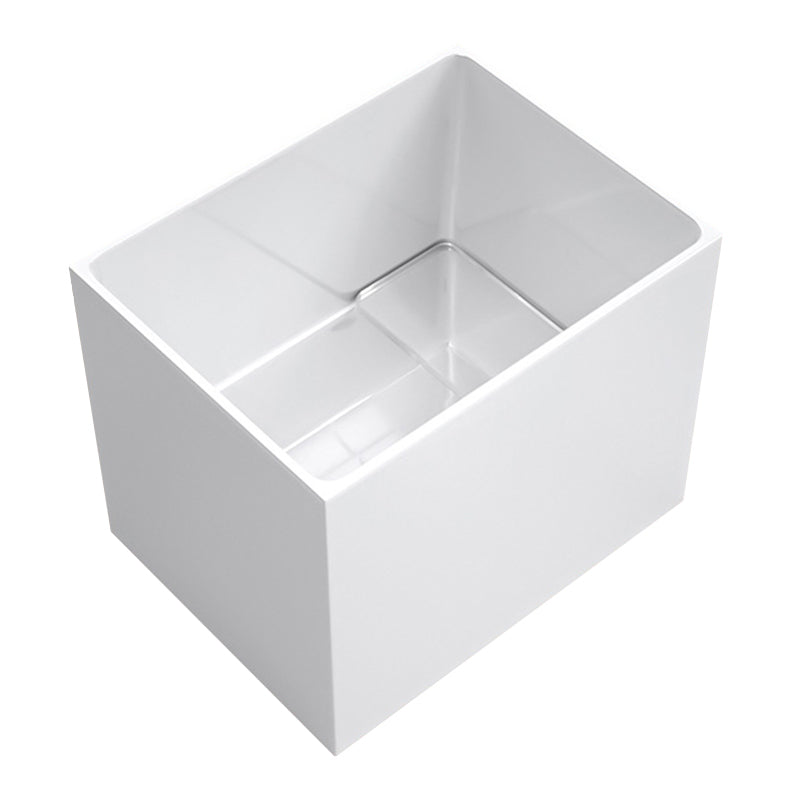 Modern Corner White Bathtub Acrylic Back to Wall with Drain Bath Tub