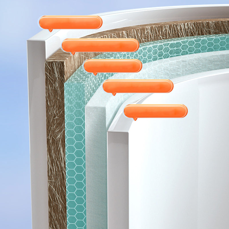 Modern Corner White Bathtub Acrylic Back to Wall with Drain Bath Tub