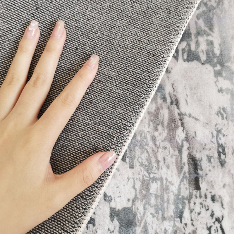 Blue Modern Carpet Polyester Pattern Carpet Stain Resistant Carpet for Home Decor