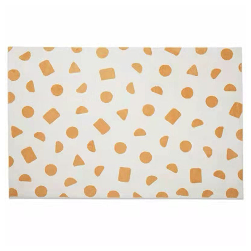 Casual Light Brown Rug Polyester Color Lump Rug Stain Resistant Rug for Living Room