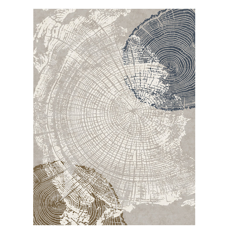 Beige Modern Rug Polyester Abstract Graphic Rug Washable Rug for Living Room