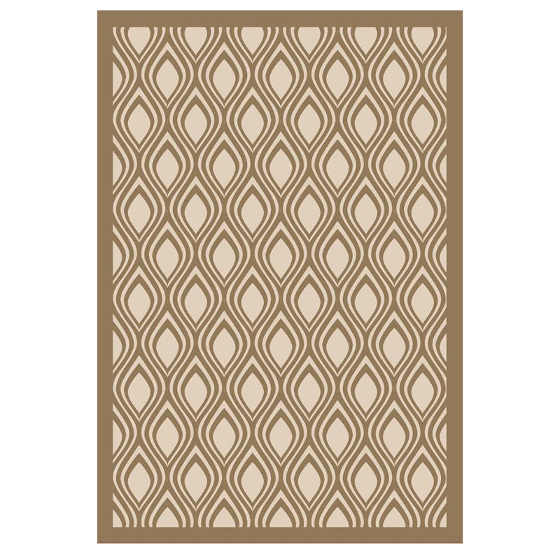 Green Diamond Area Rug Polyester Modern Rug Stain Resistant Rug for Living Room