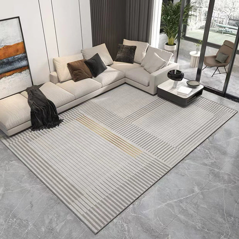 Simple Color Rug Polyester Color Piece Rug Stain Resistant Rug for Living Room