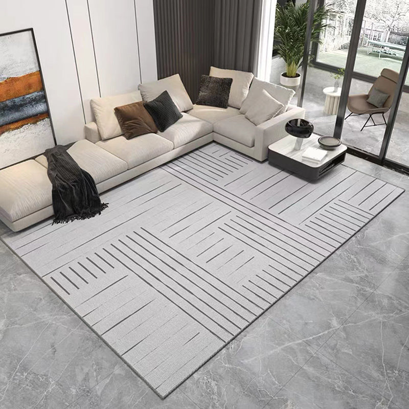 Simple Color Rug Polyester Color Piece Rug Stain Resistant Rug for Living Room