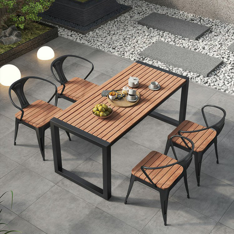 Modern 1/3/5/7 Pieces Rectangular Picnic Table Manufactured Wood Dining Picnic Table